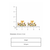 Kiss gold plated stud earring