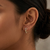 Hollow cuff gold plated stud earring