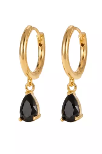 duchess drop, victorian style gold plated hoop earring