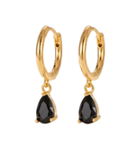 duchess drop, victorian style gold plated hoop earring
