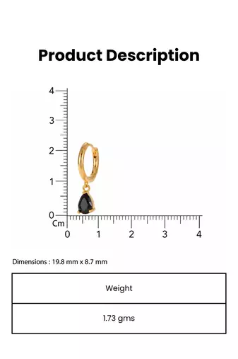 duchess drop, victorian style gold plated hoop earring