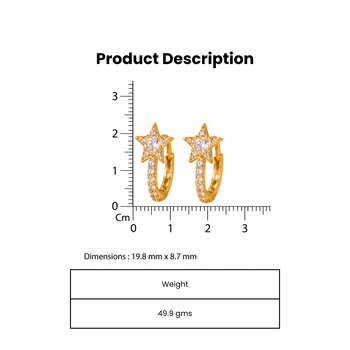 cameo charm, victorian style: gold plated hoop earring 2