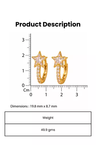 cameo charm, victorian style: gold plated hoop earring