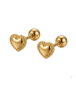 Cupid bubble gold plated stud earring