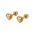Cupid bubble gold plated stud earring