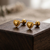 Cupid bubble gold plated stud earring