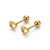 Cupid hollow gold plated stud earring