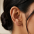 Cupid hollow gold plated stud earring