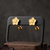 Cupid blossom gold plated stud earring