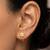 Cupid blossom gold plated stud earring