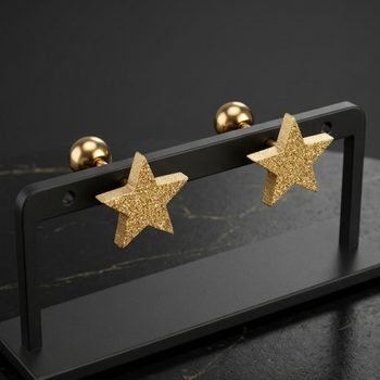 Cupid twinkle gold plated stud earring 1