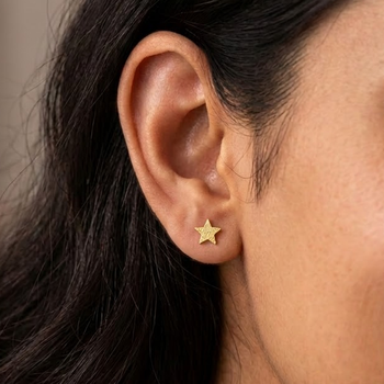 Cupid twinkle gold plated stud earring 2