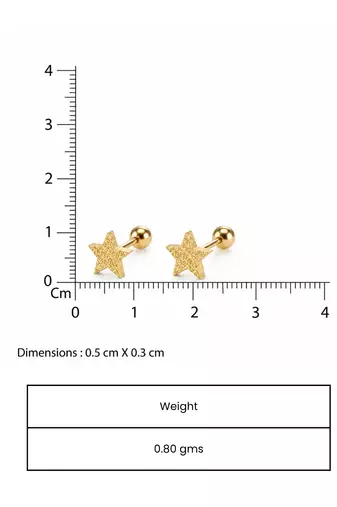 Cupid twinkle gold plated stud earring