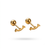 Cupid mini smile gold plated stud earring