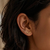 Cupid mini smile gold plated stud earring