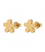 Cupid diasy gold plated stud earring