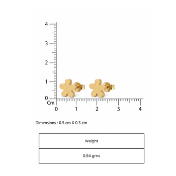 Cupid diasy gold plated stud earring 4
