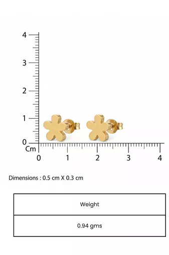 Cupid diasy gold plated stud earring