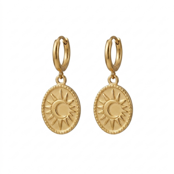 golden hour gold plated hoop earrings 1