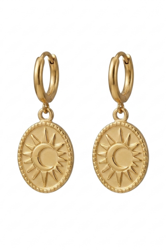 golden hour gold plated hoop earrings