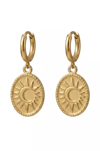 golden hour gold plated hoop earrings