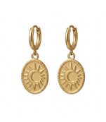 golden hour gold plated hoop earrings
