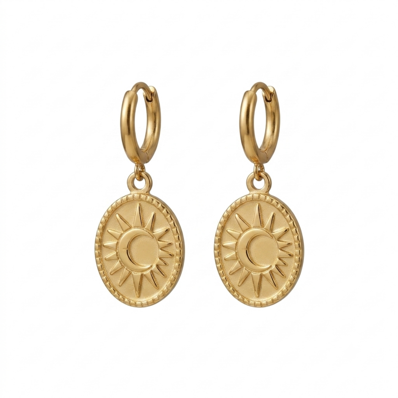 golden hour gold plated hoop earrings