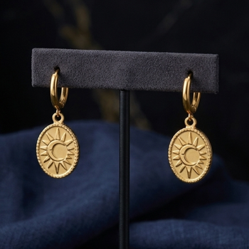 golden hour gold plated hoop earrings 2