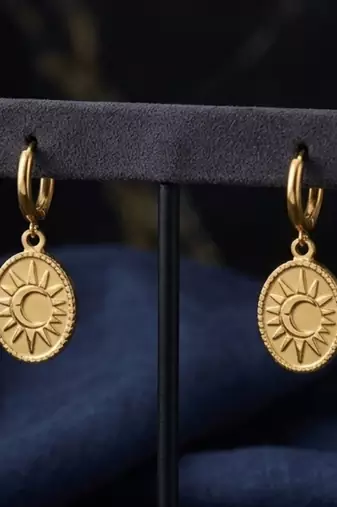 golden hour gold plated hoop earrings