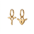 love lock gold plated hoop earrings