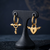 love lock gold plated hoop earrings