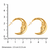Halfmoon arc gold plated drop earring