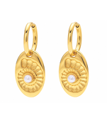 shoreline gold plated hoop earrings