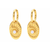 shoreline gold plated hoop earrings
