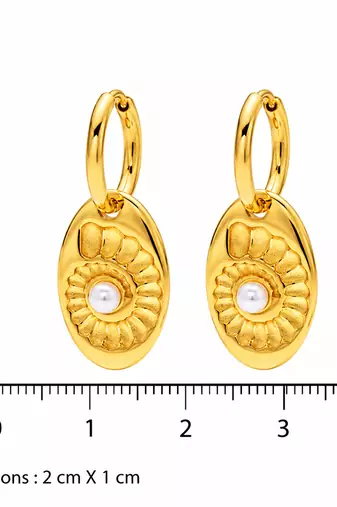 shoreline gold plated hoop earrings