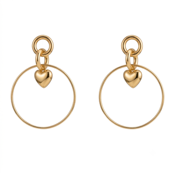 Romantic entwine gold plated drop earring 1