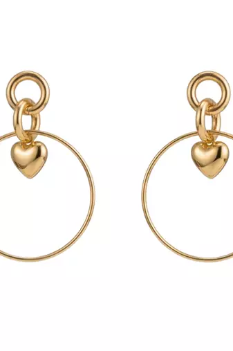 Romantic entwine gold plated drop earring