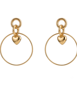 Romantic entwine gold plated drop earring