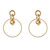Romantic entwine gold plated drop earring