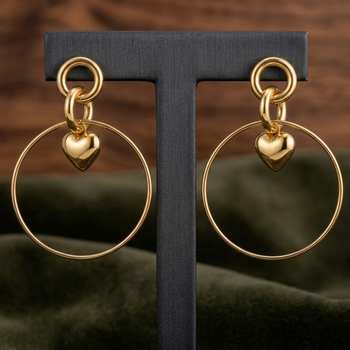 Romantic entwine gold plated drop earring 2
