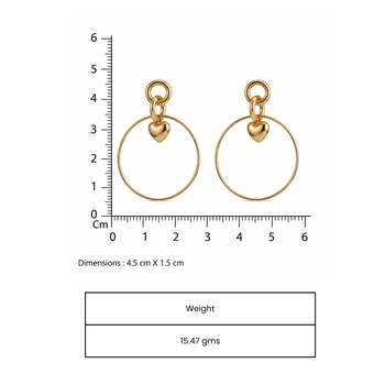 Romantic entwine gold plated drop earring 4