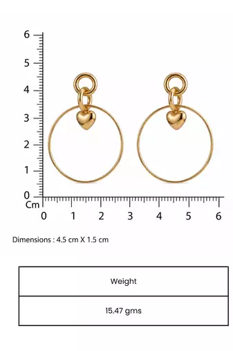 Romantic entwine gold plated drop earring
