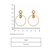 Romantic entwine gold plated drop earring