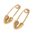 Pin gold plated drop earring