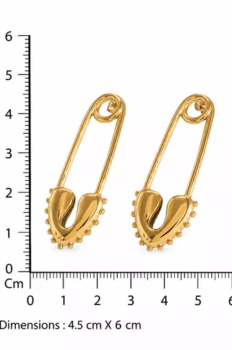 Pin gold plated drop earring