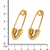 Pin gold plated drop earring