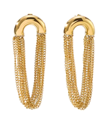 Curtain chain gold plated tassel earring