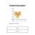 Glided heard gold plated stud earring