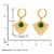 glow leaf gold plated hoop earring