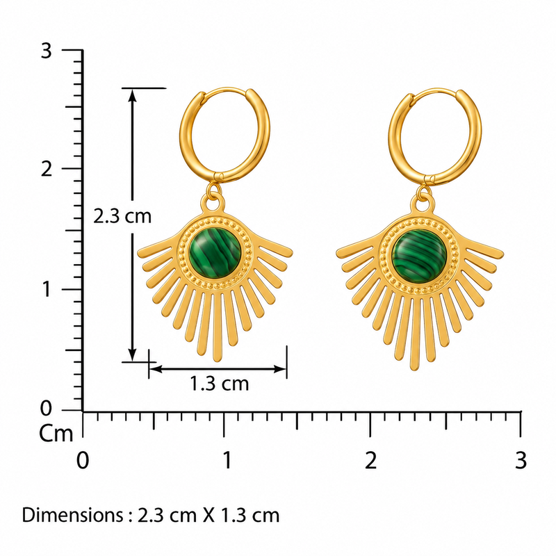 glow leaf gold plated hoop earring